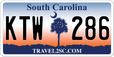 SC license plate KTW286