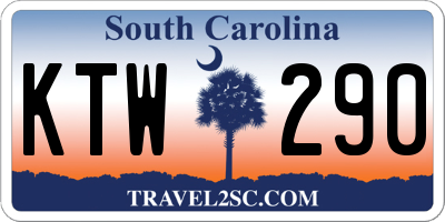 SC license plate KTW290