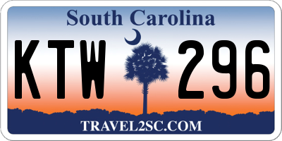 SC license plate KTW296