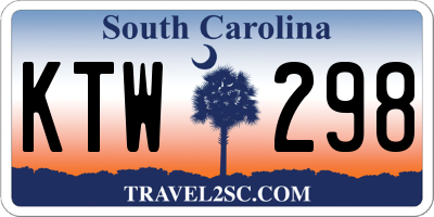 SC license plate KTW298