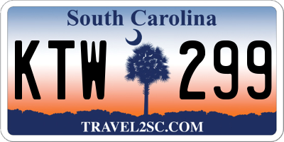 SC license plate KTW299
