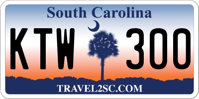 SC license plate KTW300