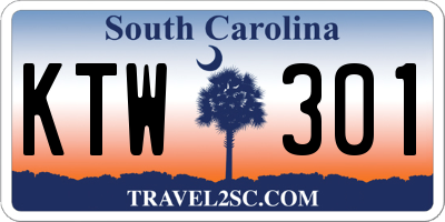 SC license plate KTW301
