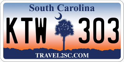 SC license plate KTW303