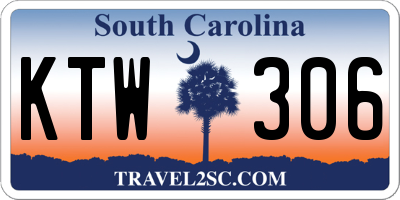 SC license plate KTW306