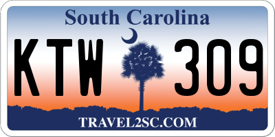 SC license plate KTW309