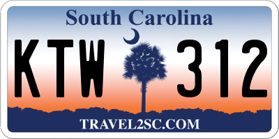 SC license plate KTW312