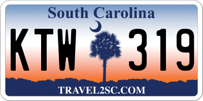 SC license plate KTW319