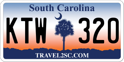 SC license plate KTW320