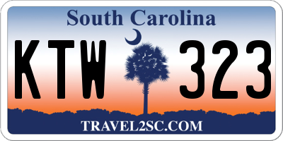 SC license plate KTW323