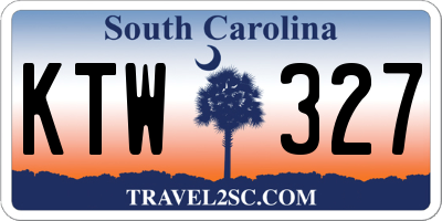 SC license plate KTW327