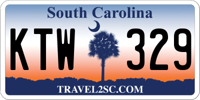 SC license plate KTW329