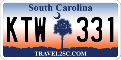 SC license plate KTW331
