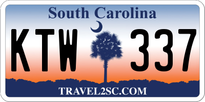 SC license plate KTW337