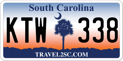 SC license plate KTW338