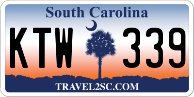 SC license plate KTW339