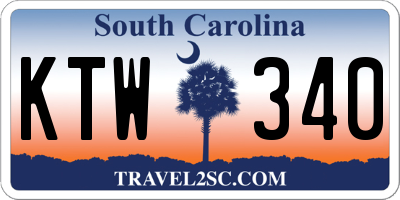 SC license plate KTW340