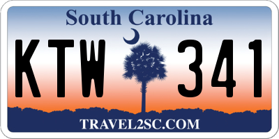 SC license plate KTW341