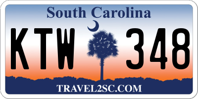 SC license plate KTW348