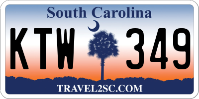 SC license plate KTW349