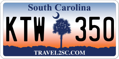 SC license plate KTW350