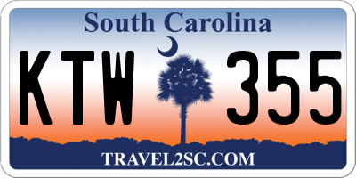 SC license plate KTW355