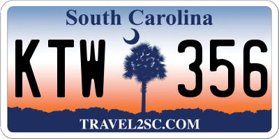 SC license plate KTW356