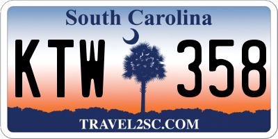 SC license plate KTW358