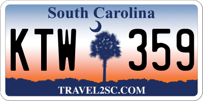 SC license plate KTW359