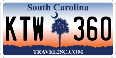 SC license plate KTW360