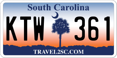 SC license plate KTW361