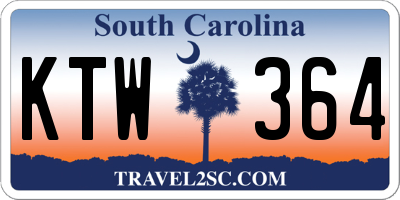 SC license plate KTW364