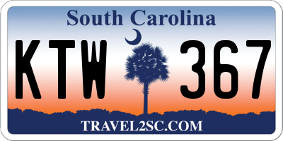 SC license plate KTW367