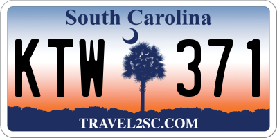 SC license plate KTW371