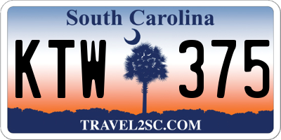 SC license plate KTW375