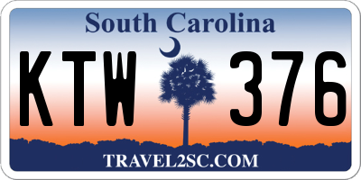 SC license plate KTW376