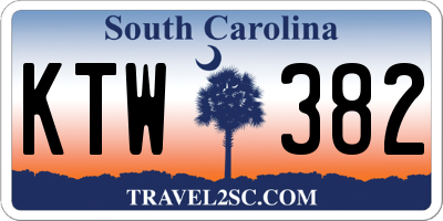 SC license plate KTW382