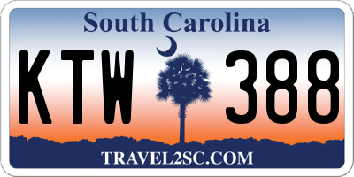 SC license plate KTW388
