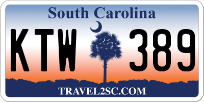 SC license plate KTW389
