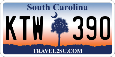 SC license plate KTW390