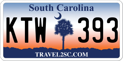SC license plate KTW393
