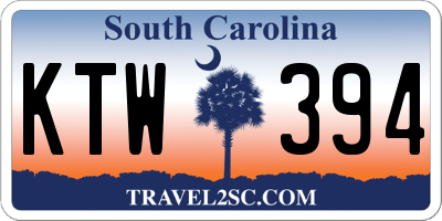 SC license plate KTW394