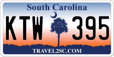 SC license plate KTW395