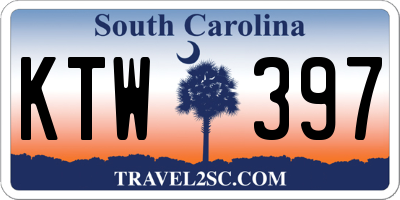 SC license plate KTW397