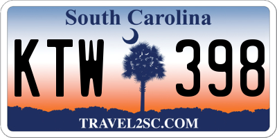 SC license plate KTW398
