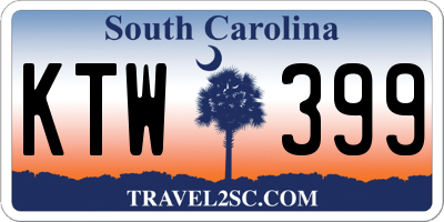 SC license plate KTW399