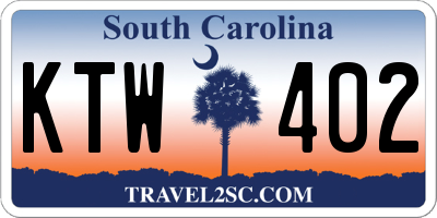 SC license plate KTW402