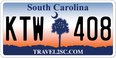 SC license plate KTW408
