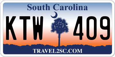 SC license plate KTW409
