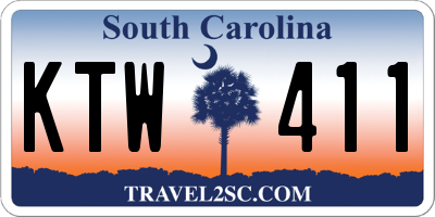 SC license plate KTW411